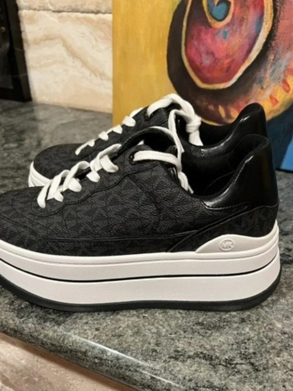 Michael Kors Hayes Lux Platform Lace-Up Sneakers NEW